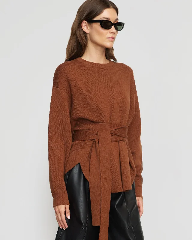 Nara Tie-Front Knit Sweater