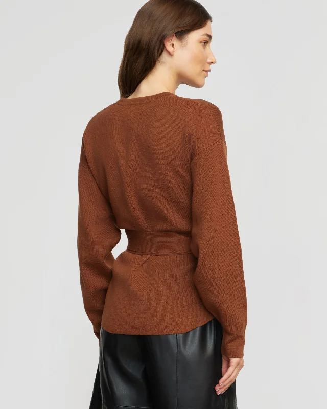 Nara Tie-Front Knit Sweater