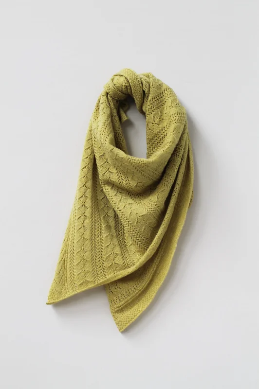 Naturally Dyed Cashmere Scarf in Weld