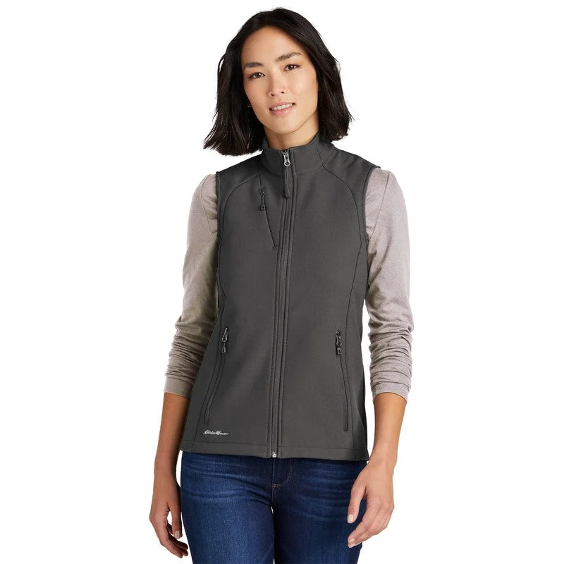 NEW STRAYER Eddie Bauer® Ladies Stretch Soft Shell Vest - Iron Gate