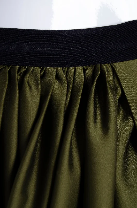 Olive Green Wrap Skirt