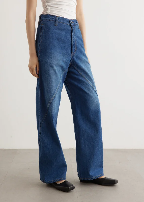 Oversized Panel Jeans