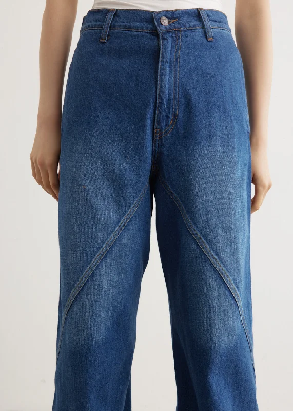 Oversized Panel Jeans