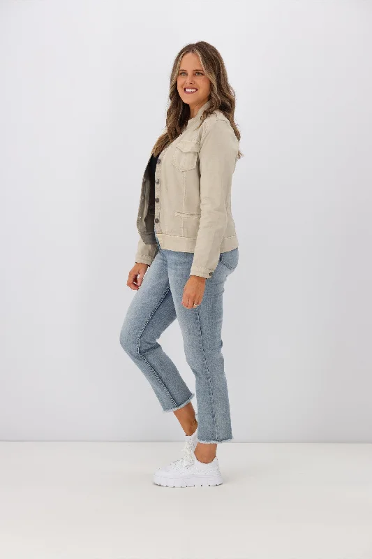 Threadz Maggie Denim Jacket Natural