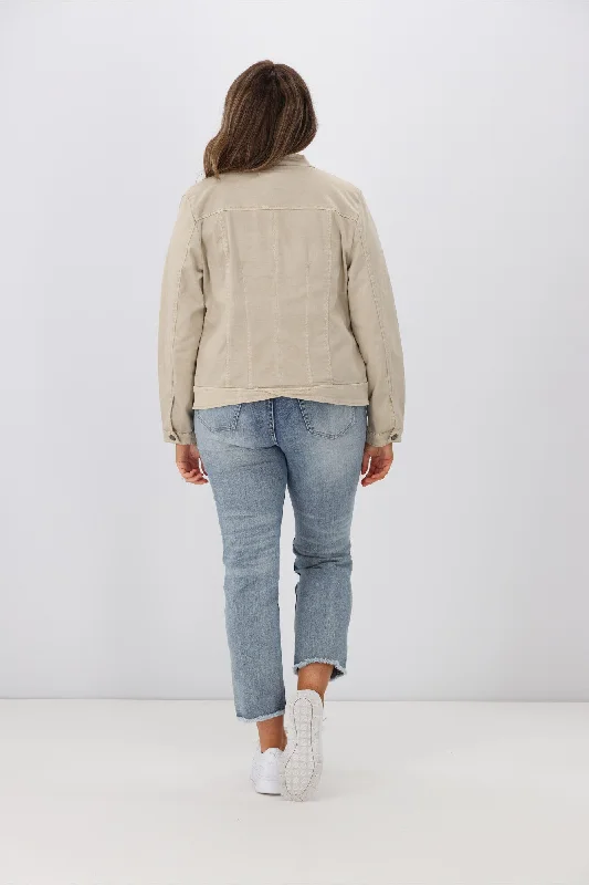 Threadz Maggie Denim Jacket Natural