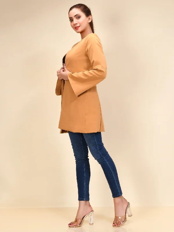 Bell Sleeved Coat - Mustard