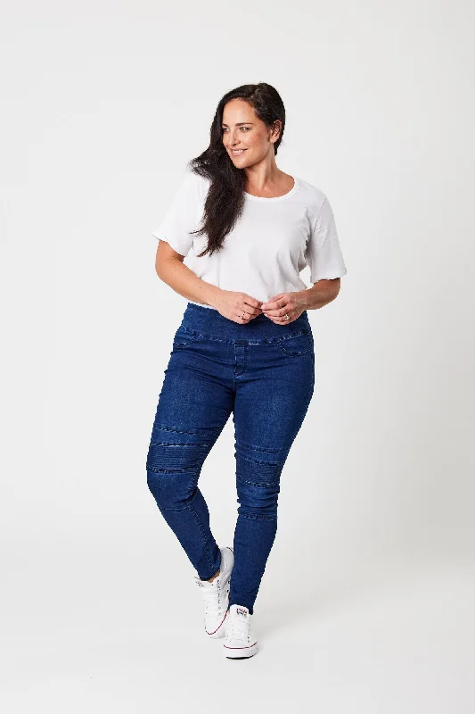 Wakee Lisa Stretch Denim Dark Blue