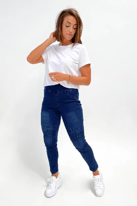 Wakee Lisa Stretch Denim Dark Blue