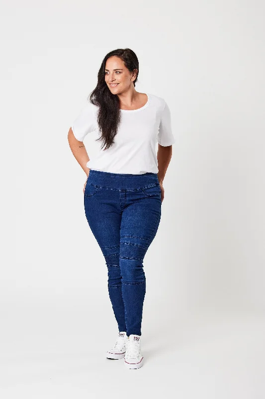 Wakee Lisa Stretch Denim Dark Blue