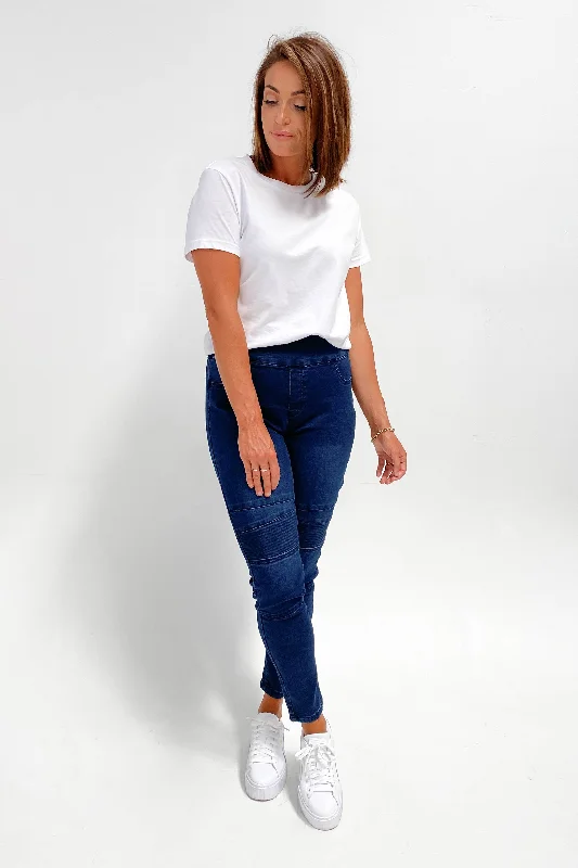 Wakee Lisa Stretch Denim Dark Blue