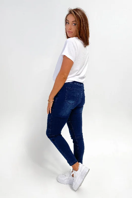 Wakee Lisa Stretch Denim Dark Blue